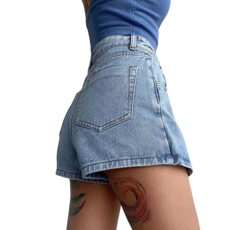 Slim Vintage mini denim skirt.