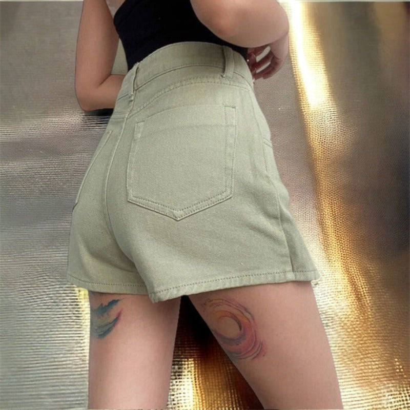Slim Vintage mini denim skirt.