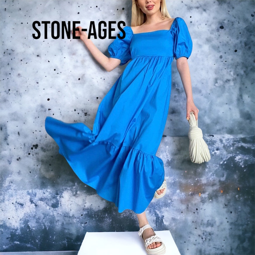 Royal Blue Women's Summer Maxi Dress .