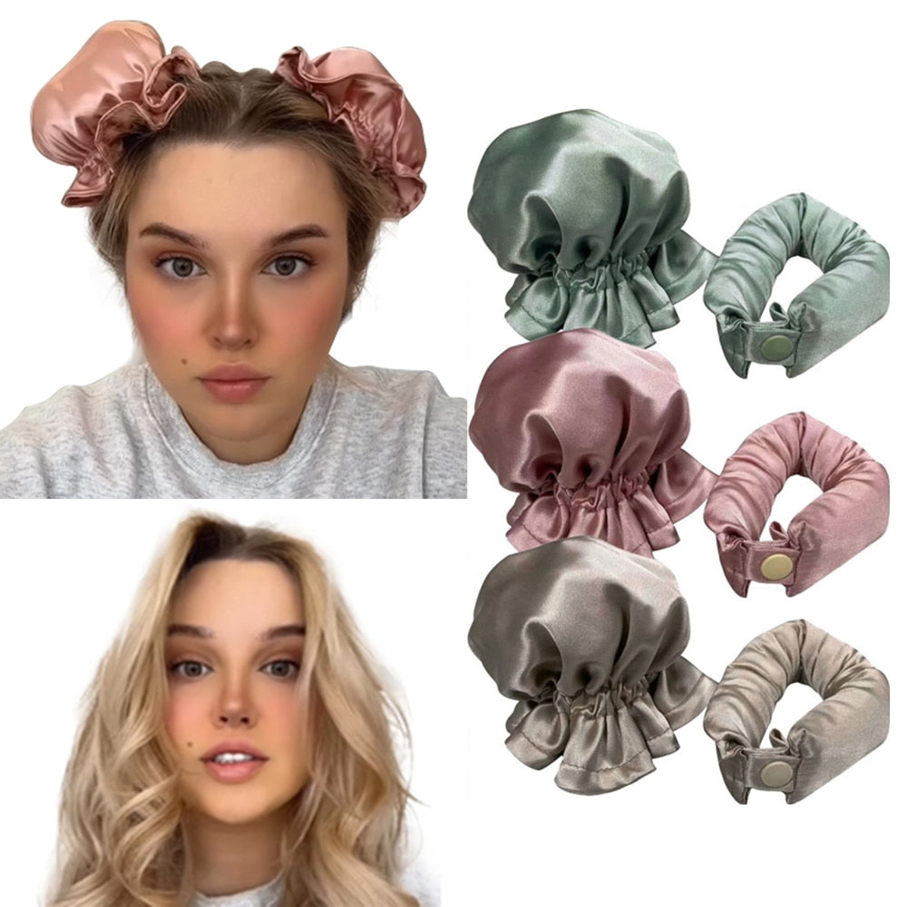 New Heatless Curling silk bun.