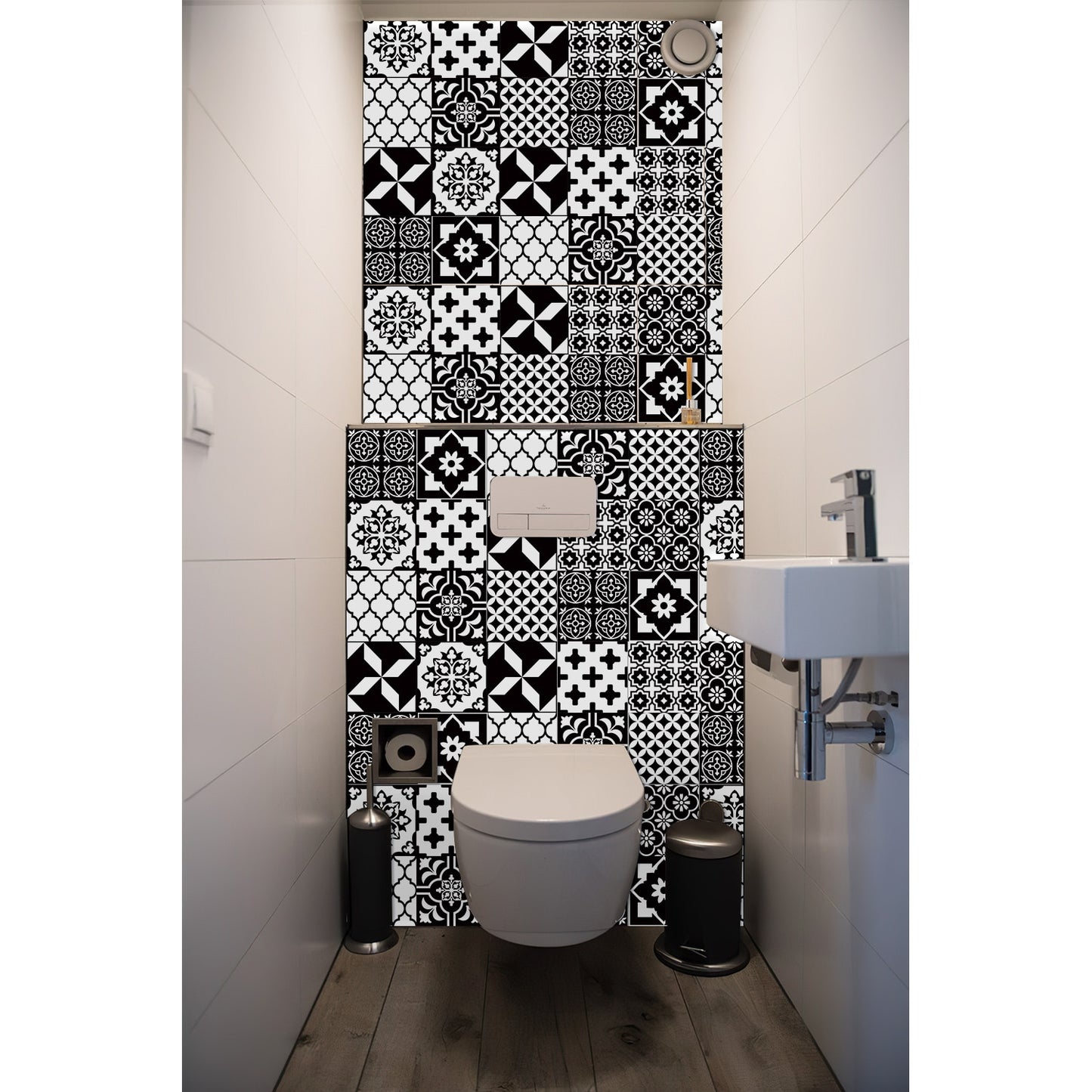 24 Pieces Retro waterproof tile Wall Stickers ( Self-Adhesive ).