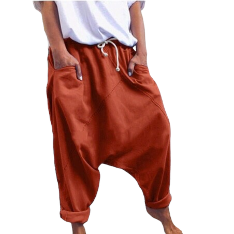 Women's Boho Mid Waist Pants (Casual Capris).