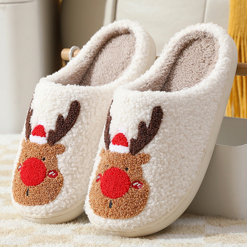 Christmas Winter Home Slippers , Slip On House Shoes.