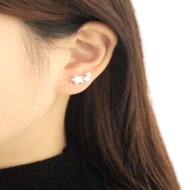 925 sterling silver Star Stud Earrings for Women