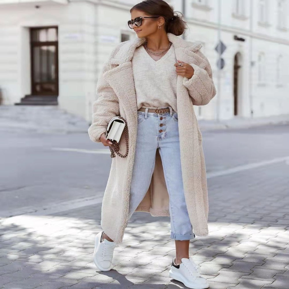 Irregular Women's Long Fur Coat