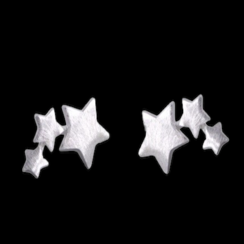 925 sterling silver Star Stud Earrings for Women