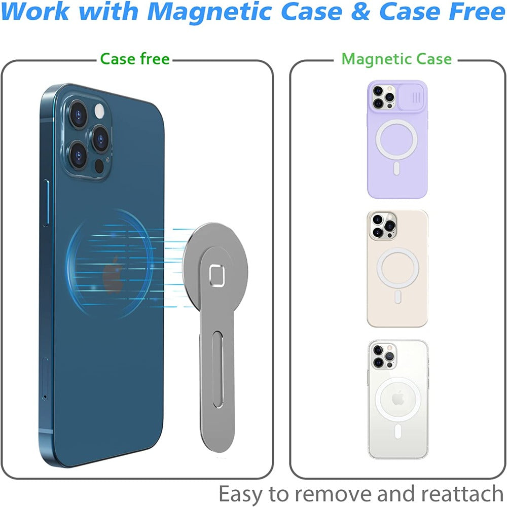 Laptop Screen Side Mount Magnetic Folding Phone Holder .
