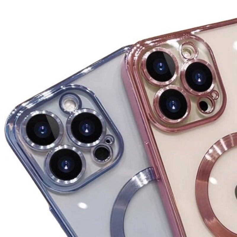 Luxury Transparent Magnetic For Magsafe Wireless Charging Case For iPhone 14 Plus 13 12 11 Pro Max Clear Plating Silicone Cover