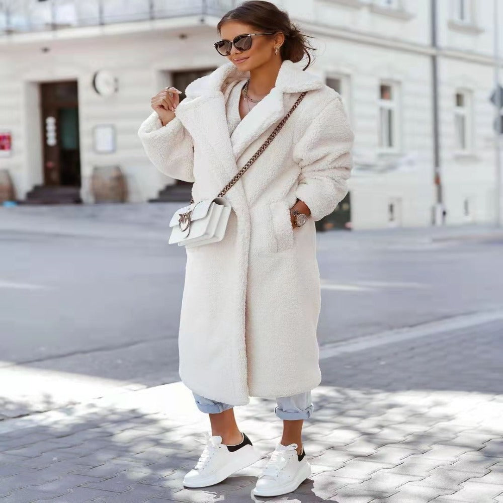Irregular Women's Long Fur Coat