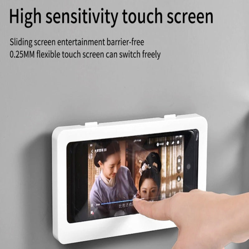 Waterproof bathroom phone holder