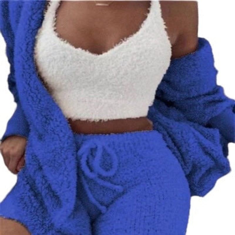 Autumn Winter 3 Piece Fluffy Outfits