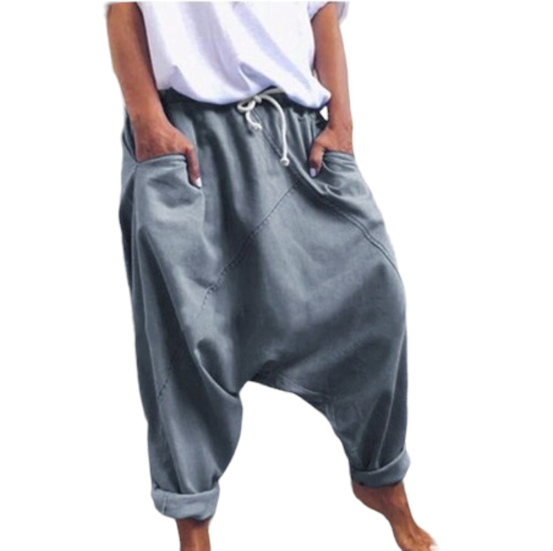 Women's Boho Mid Waist Pants (Casual Capris).