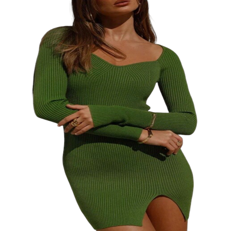 Elegant Knitted Sweater Dress for Women