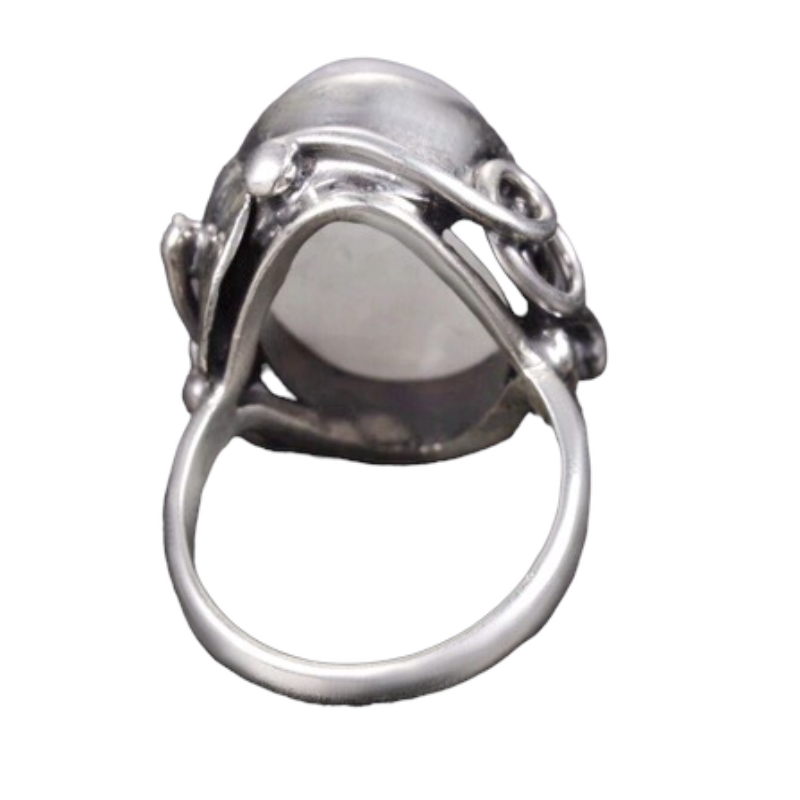 Natural Moonstone 925 Sterling Silver rings For Women