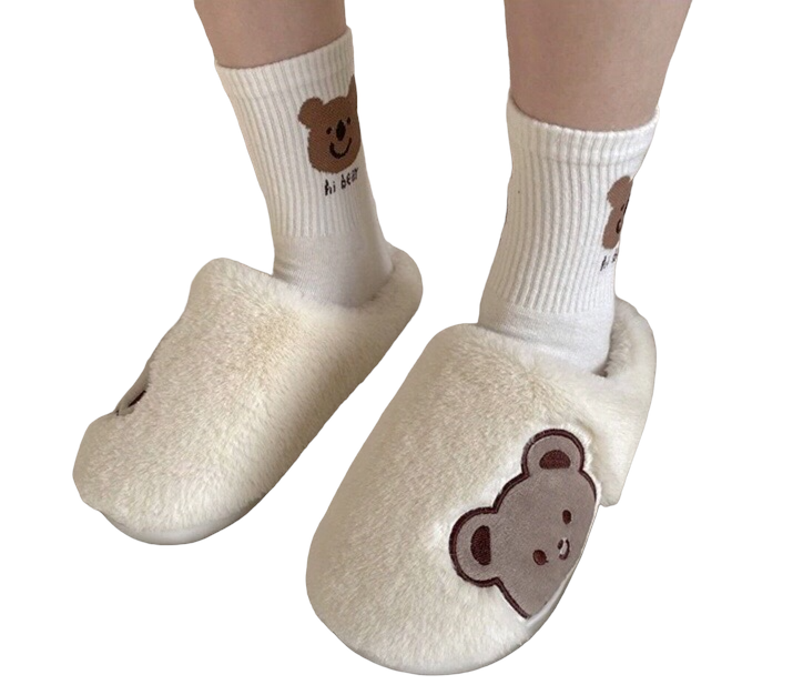 Cute Animal Fur Slipper For Women