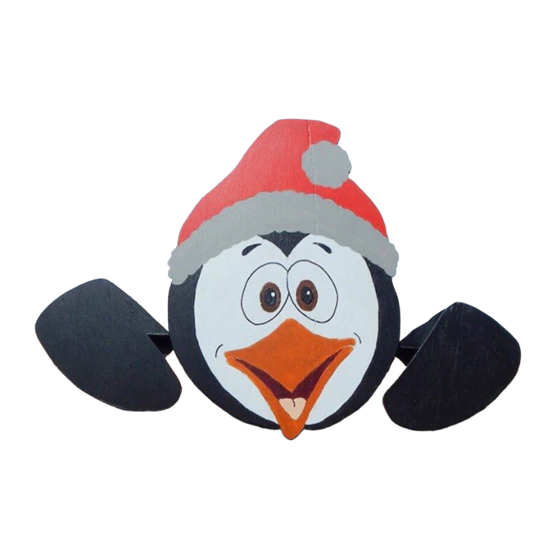 Outdoor christmas decoration Santa Claus Fence Peeker
