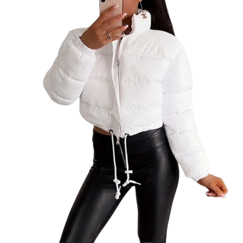 Puffy crop Jacket For Warmth