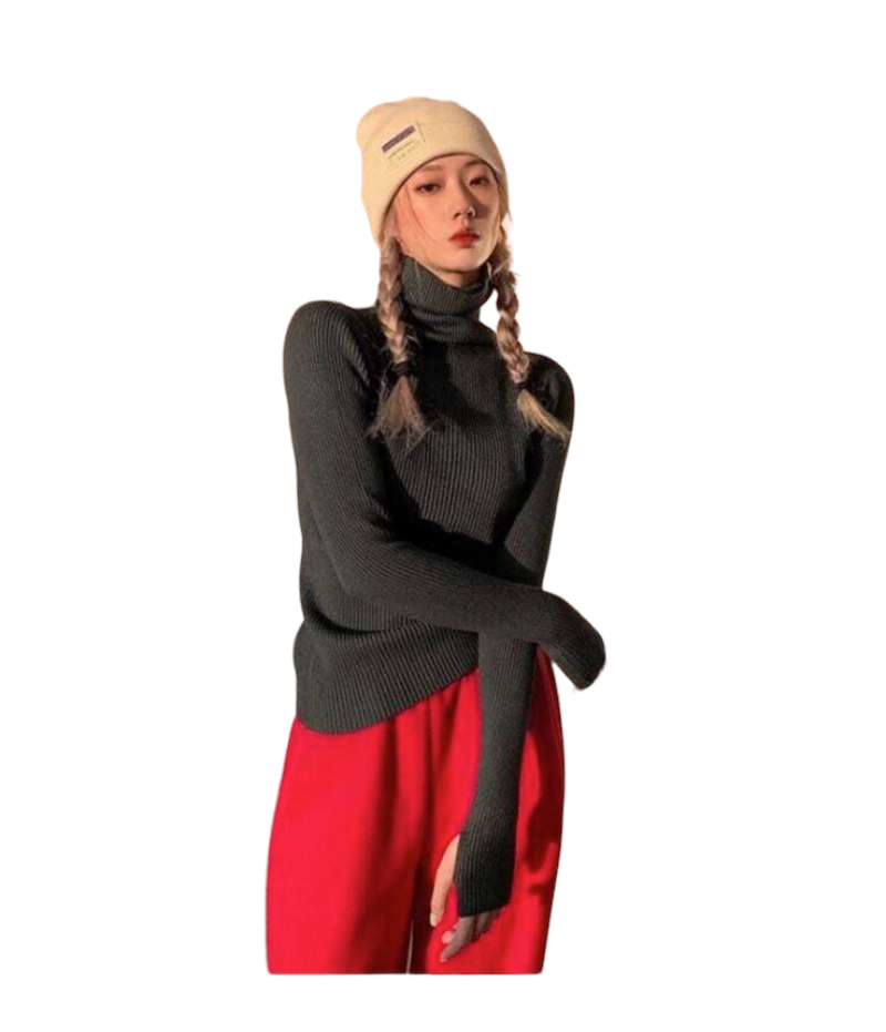 Turtleneck Sweaters Autumn Winter Slim Pullover.