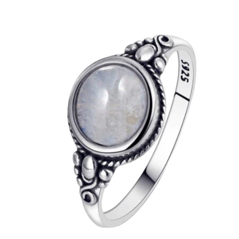 Natural Moonstone 925 Sterling Silver rings For Women
