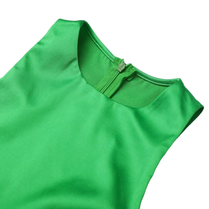 Women satin Vest Dress Solid colors