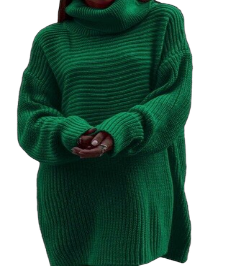 Women Oversize Knitted Sweater dress for Autumn and winter