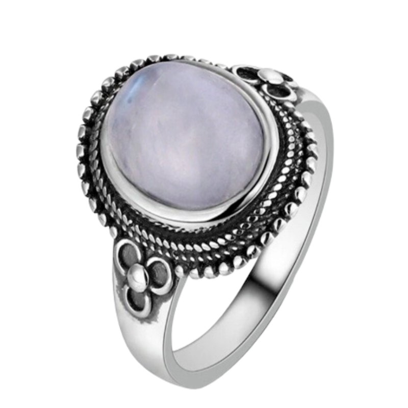 Natural Moonstone 925 Sterling Silver rings For Women