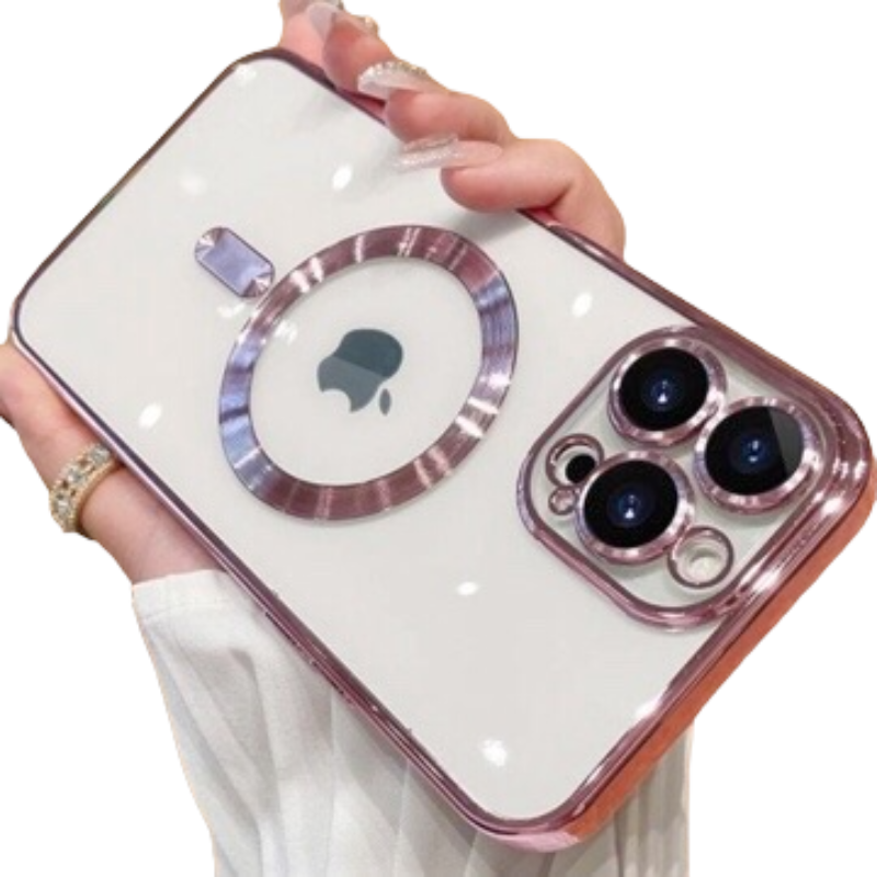 Luxury Transparent Magnetic For Magsafe Wireless Charging Case For iPhone 14 Plus 13 12 11 Pro Max Clear Plating Silicone Cover