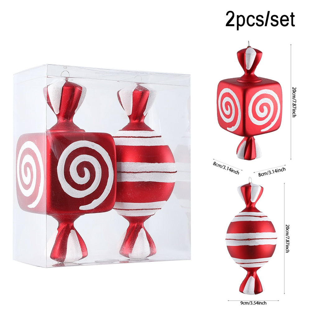 Oversized Candy Cane Christmas Tree 20/40 cm Pendant Christmas Decoration .