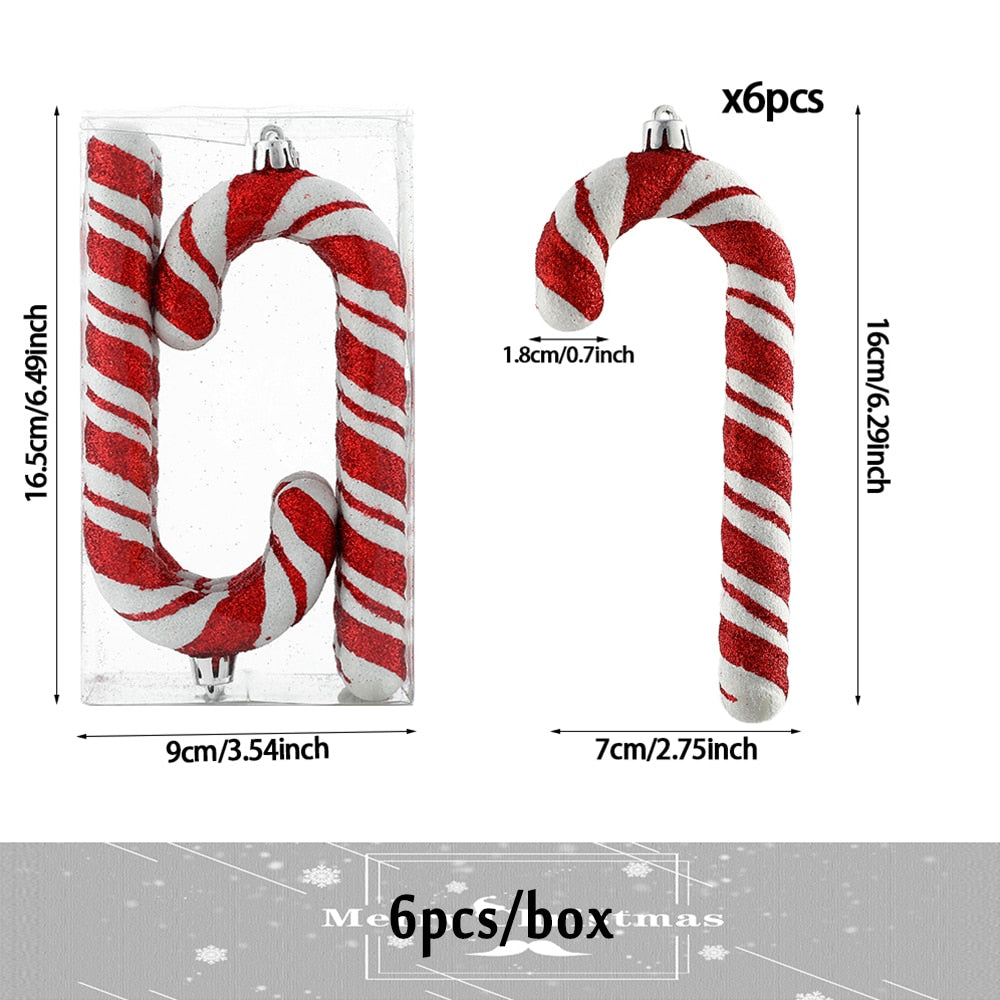 Oversized Candy Cane Christmas Tree 20/40 cm Pendant Christmas Decoration .