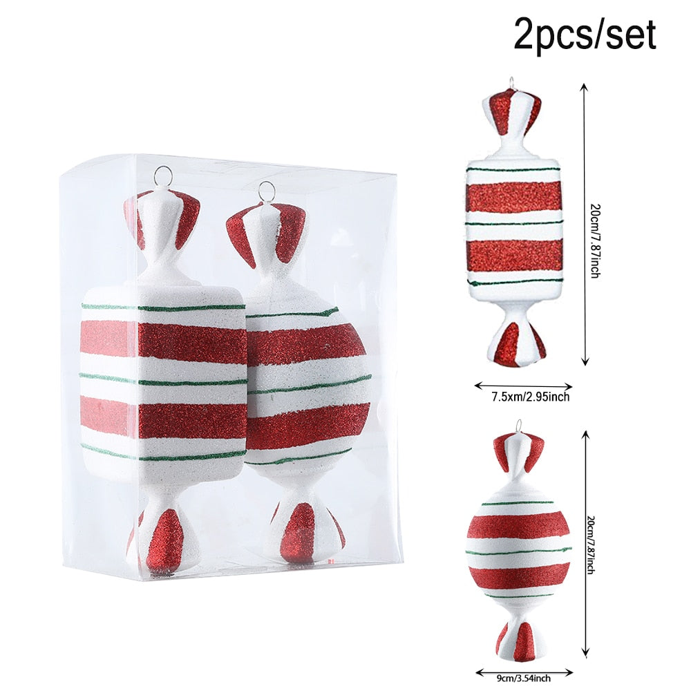 Oversized Candy Cane Christmas Tree 20/40 cm Pendant Christmas Decoration .