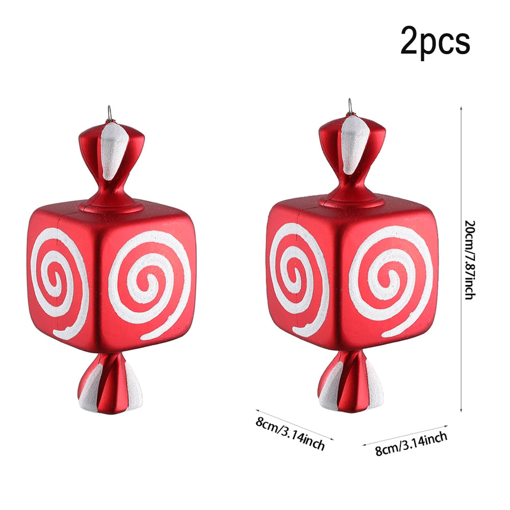 Oversized Candy Cane Christmas Tree 20/40 cm Pendant Christmas Decoration .