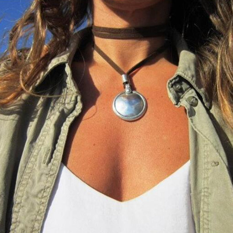 Bohemian Layered Necklace .