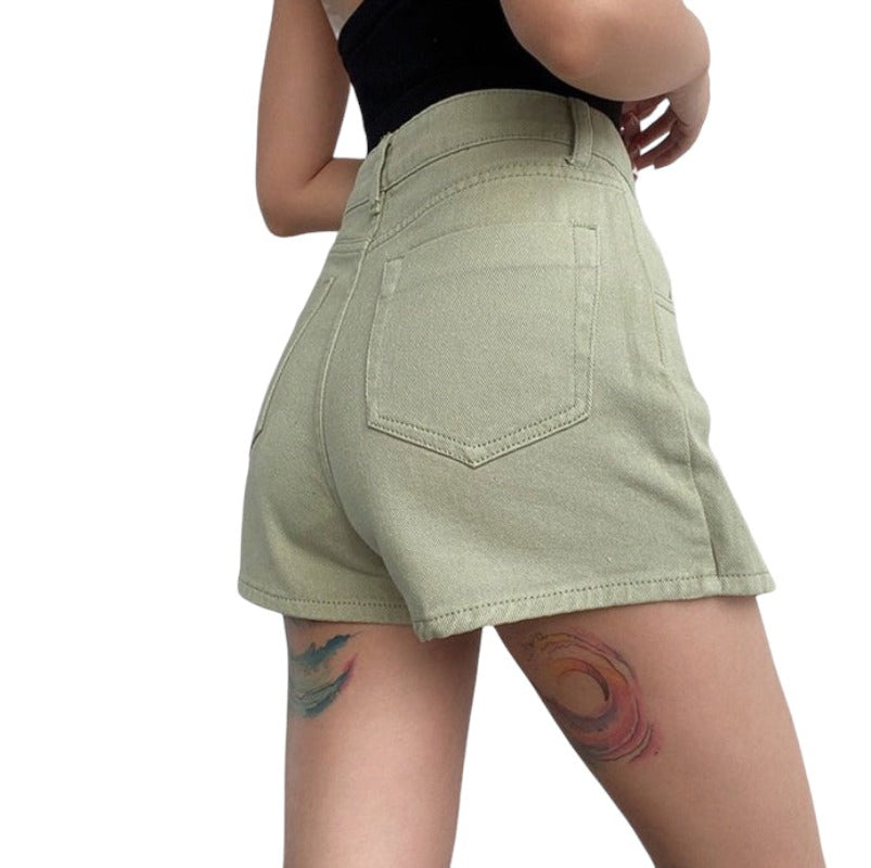Slim Vintage mini denim skirt.