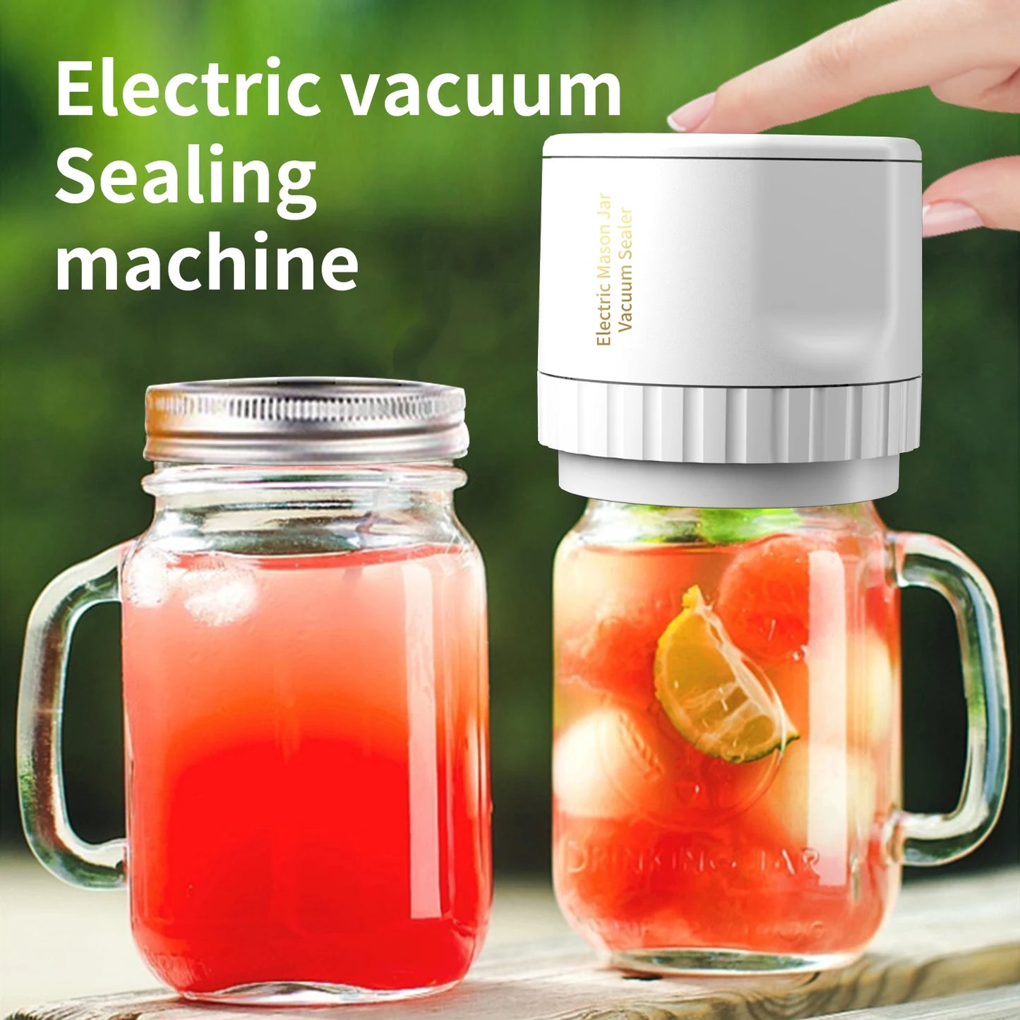 Electric cordless Jar Vacuum Sealer for food storage