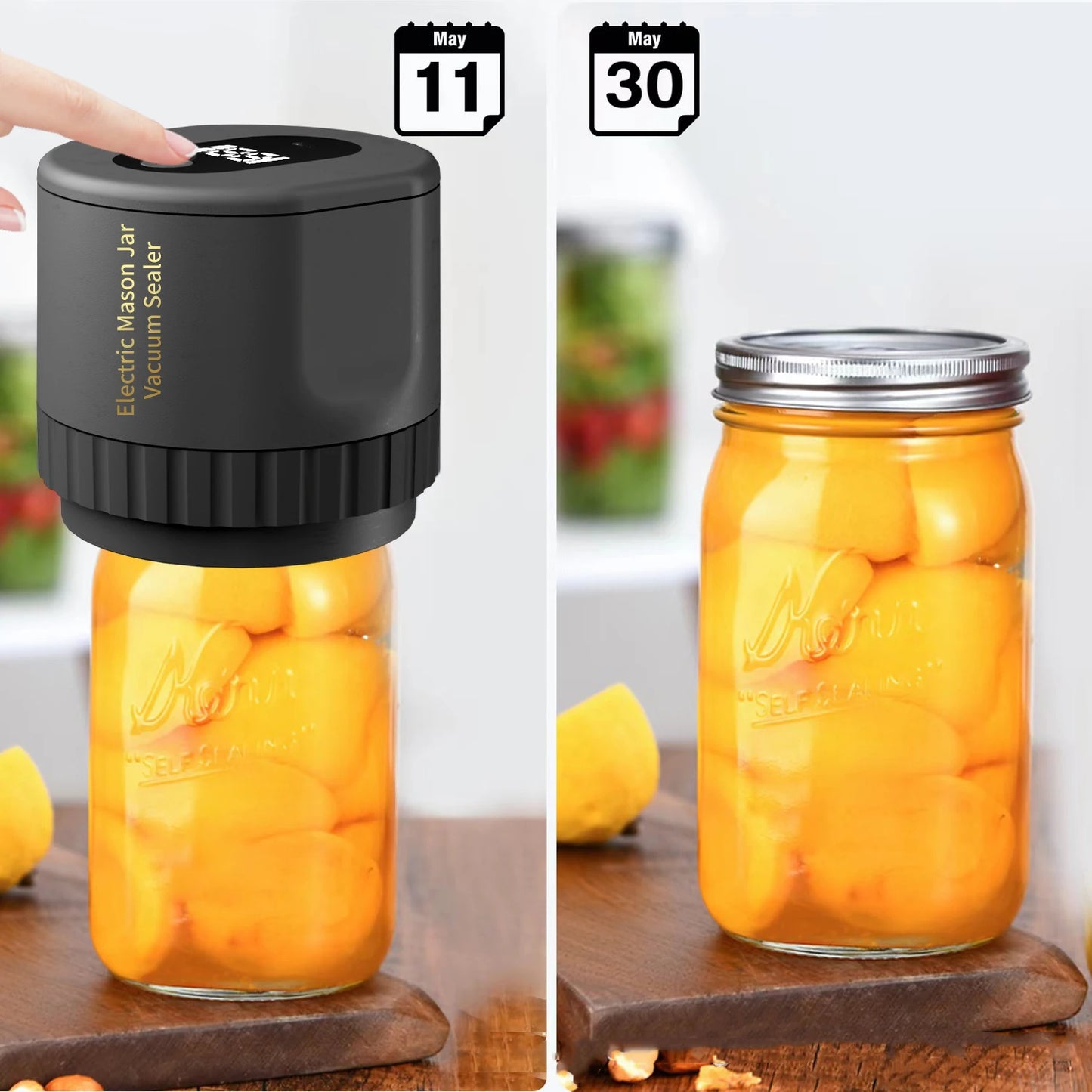 Electric cordless Jar Vacuum Sealer for food storage