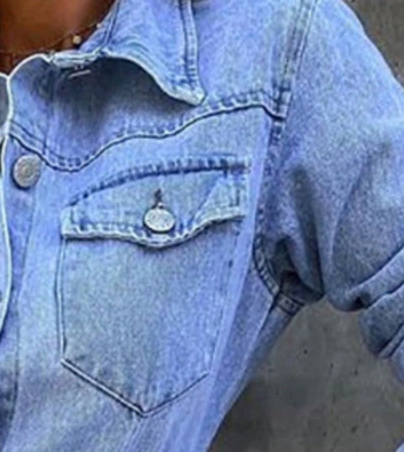 Denim long sleeves Mini Dress
