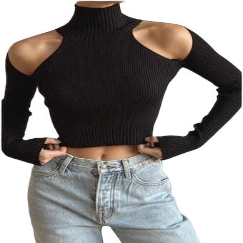 Long Sleeves Sexy Streetwear 2023 Club Party Crop Tops.