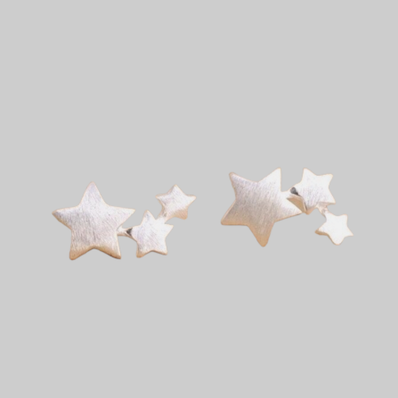 925 sterling silver Star Stud Earrings for Women