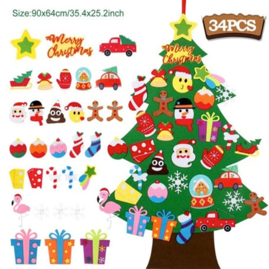 DIY christmas tree for kids 34 pieces 35 in * 25 in