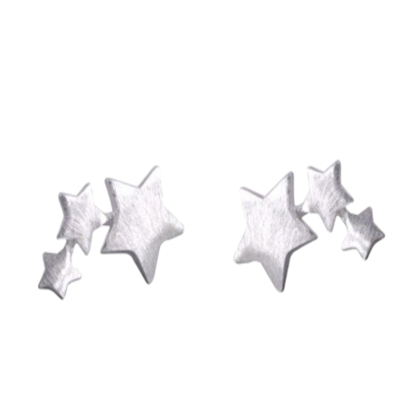 925 sterling silver Star Stud Earrings for Women