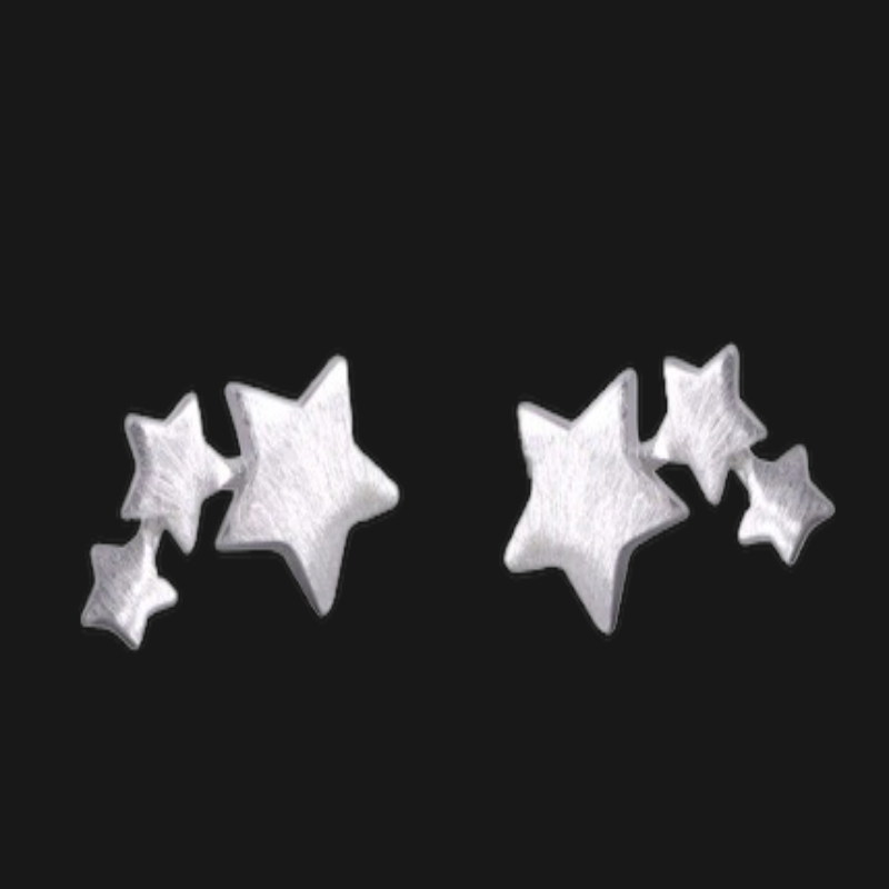 925 sterling silver Star Stud Earrings for Women