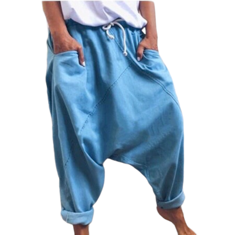 Women's Boho Mid Waist Pants (Casual Capris).