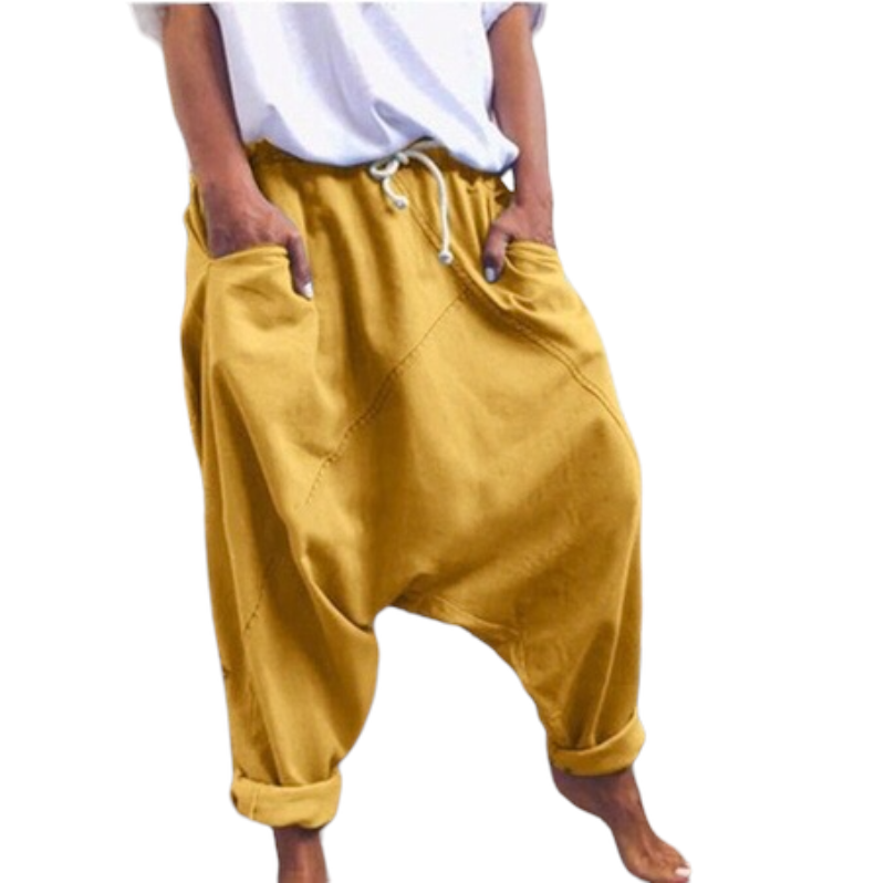Women's Boho Mid Waist Pants (Casual Capris).