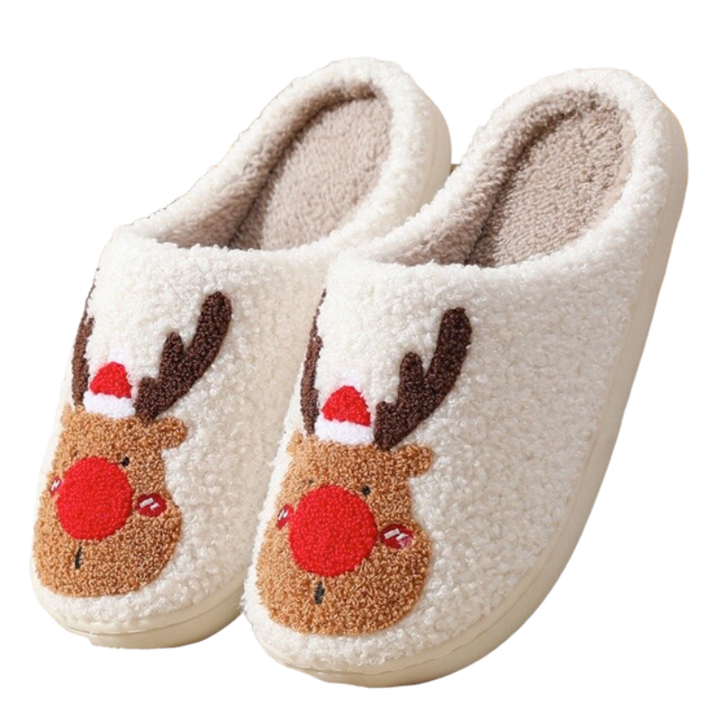 Christmas Winter Home Slippers , Slip On House Shoes.