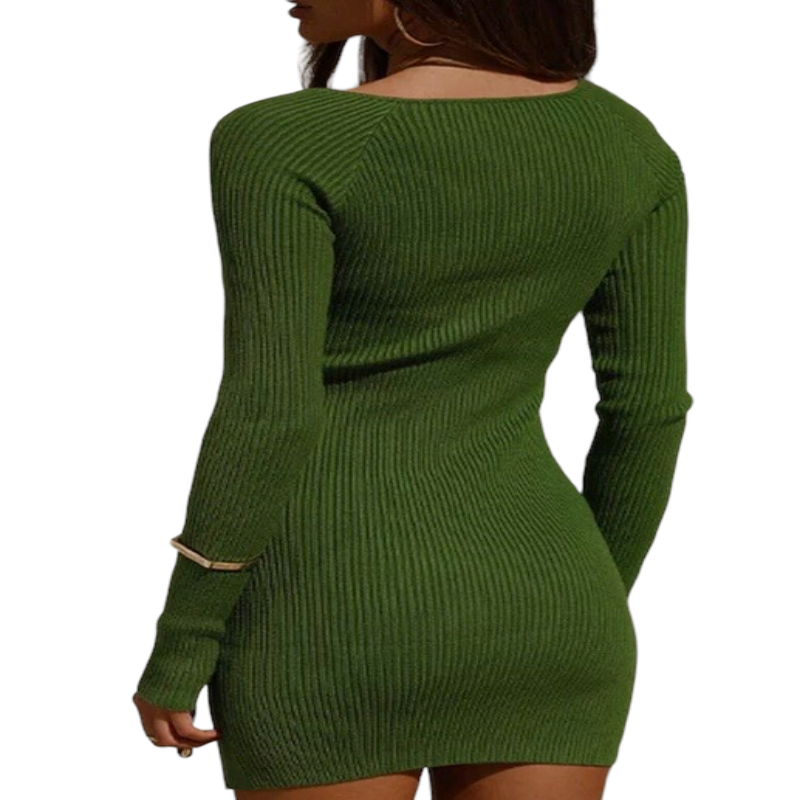 Elegant Knitted Sweater Dress for Women
