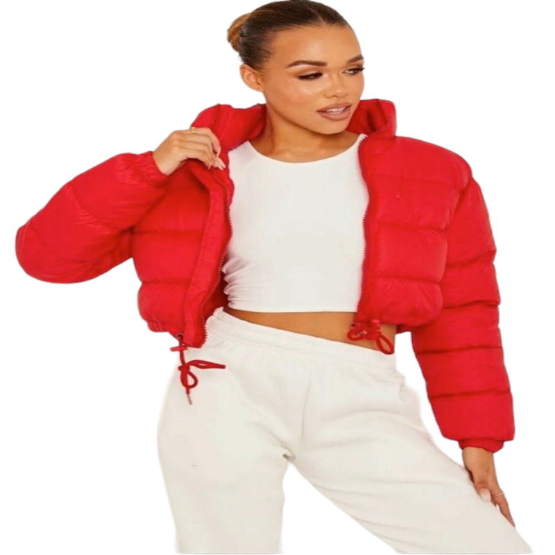 Puffy crop Jacket For Warmth