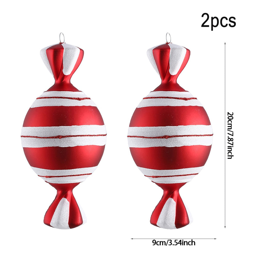 Oversized Candy Cane Christmas Tree 20/40 cm Pendant Christmas Decoration .